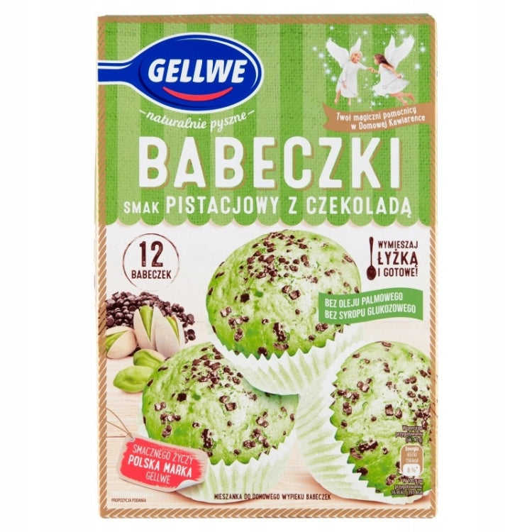 Gellwe Babeczki smak pistacjowy z czekoladą 290 g